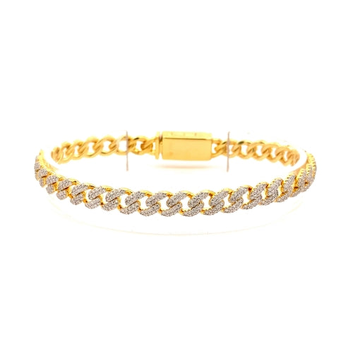 ZANO 6MM CZ BRASS ICED OUT BRACELET  I 963582