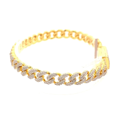 ZANO 6MM CZ BRASS ICED OUT BRACELET  I 963582