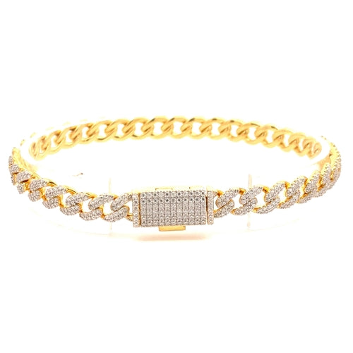 ZANO 6MM CZ BRASS ICED OUT BRACELET  I 963582