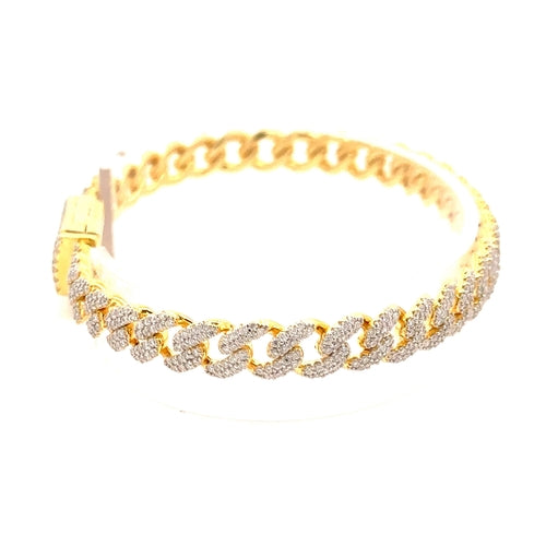 ZANO 6MM CZ BRASS ICED OUT BRACELET  I 963582